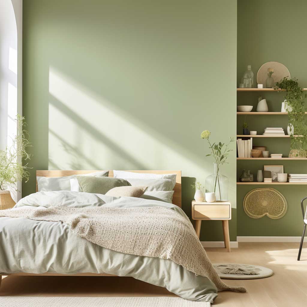 Unique Green Paint Ideas For A Soothing Bedroom Space