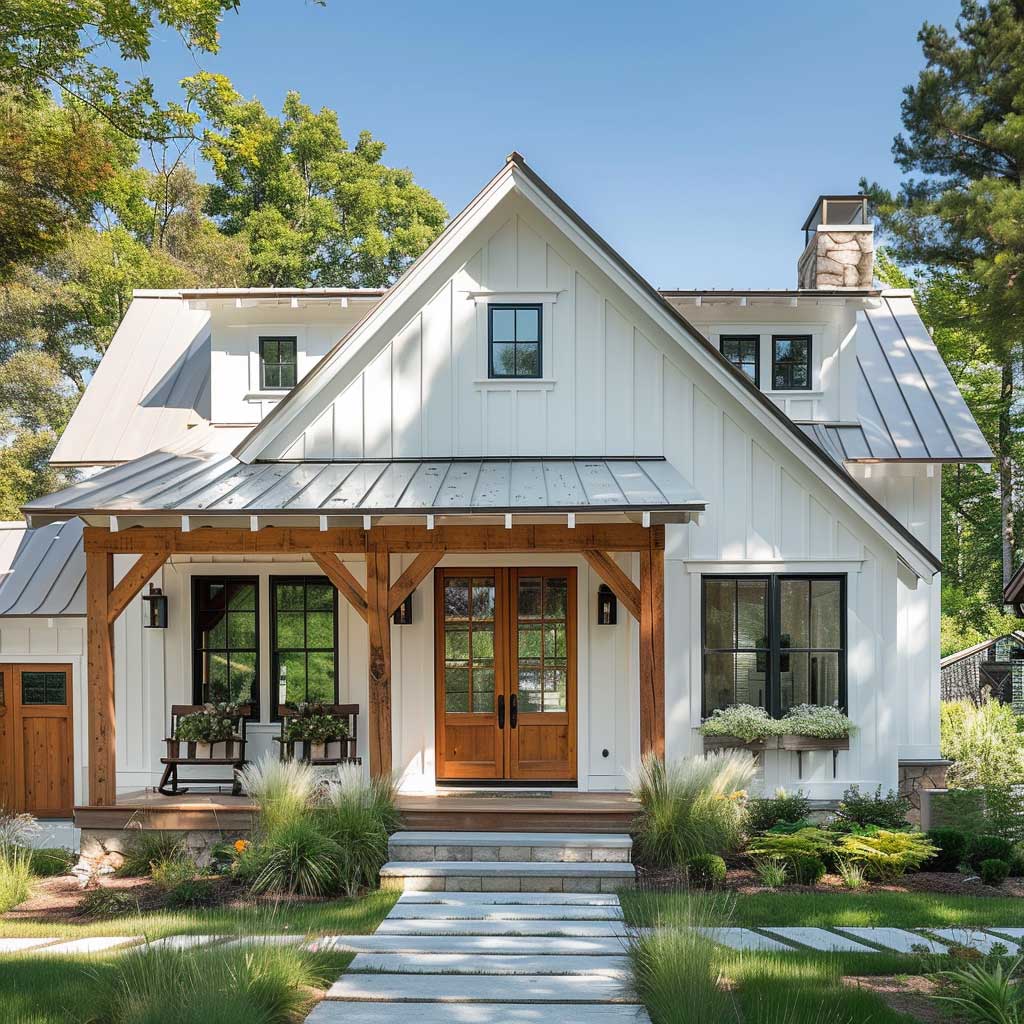 Single Story Modern Farmhouse Exterior Elements For A Chic Country