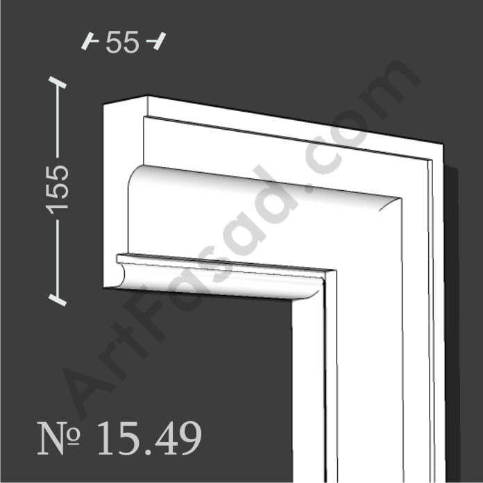Molding of the window frame trim paneling exterior № 1549