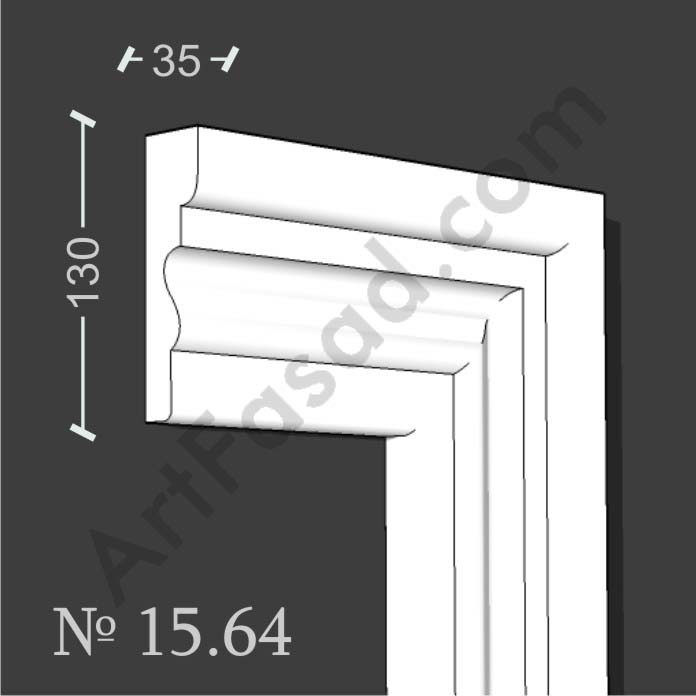 Molding of the window frame trim paneling exterior № 1564