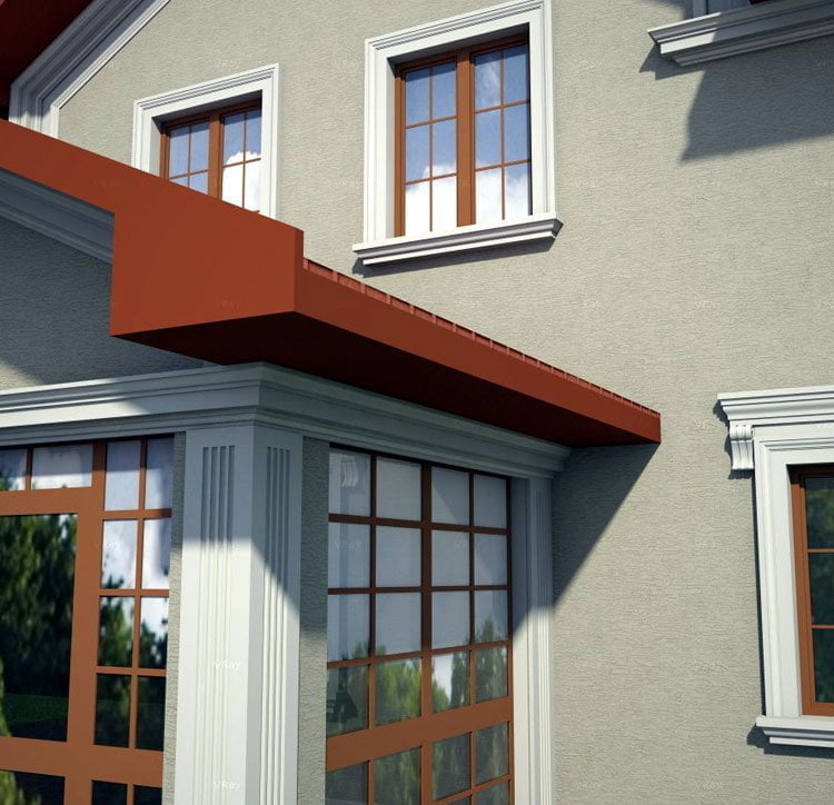 Комбинации цветов дома с красной крышей: цвет фасада, цветовая гамма, палитра, сочетание, комбинация, фото подбор