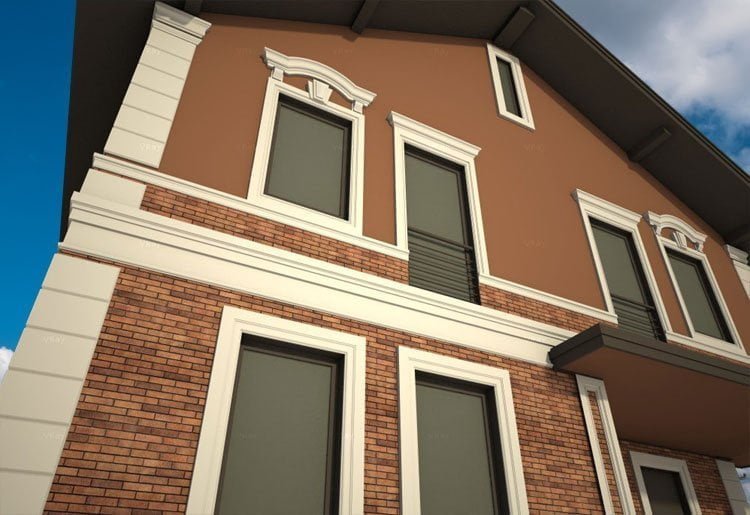 Яркие цвета фасада в сочетании с клинкерной плиткой и фасадным декором: В какой цвет покрасить фасад дома