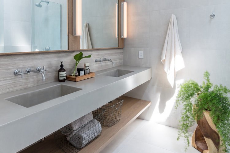 Benefits of a floating concrete bathroom vanity