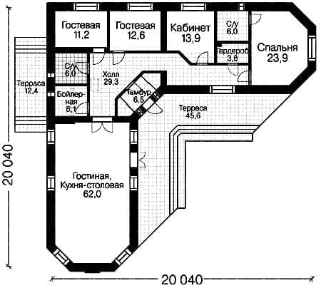 l shaped house layout