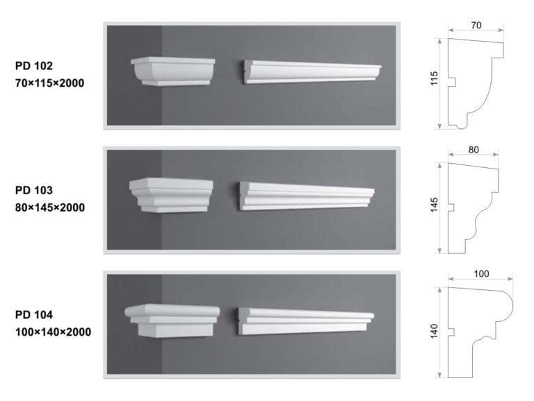 PD 102
PD 103
PD 104
ready-made window decorative window sill for the facade of the house made of polystyrene foam, expanded polystyrene buy from a warehouse