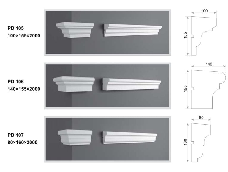 PD 105
PD 106
PD 107
ready-made window decorative window sill for the facade of the house made of polystyrene foam, expanded polystyrene buy from a warehouse