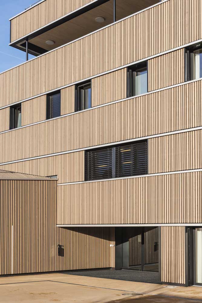 Fassadenverkleidung mit Paneelen – Respektables Äußeres des multifunktionalen Komplexes