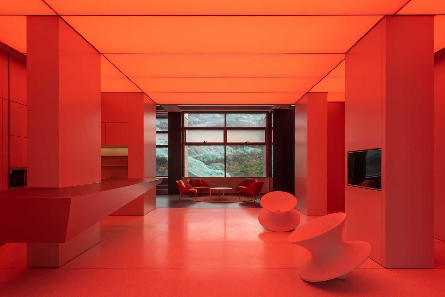 red color in architecture