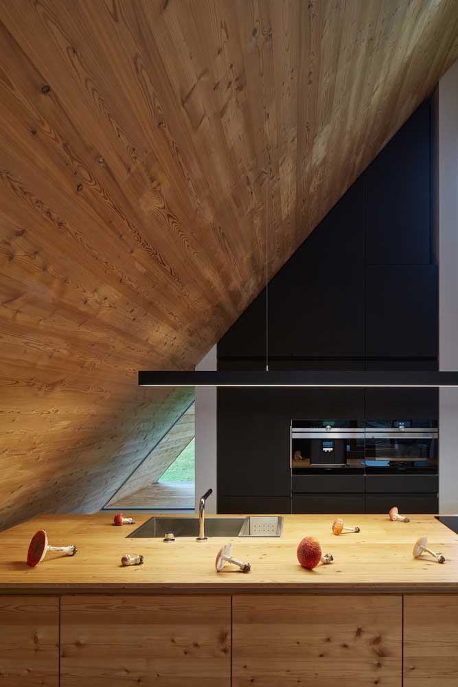 casa techo de madera