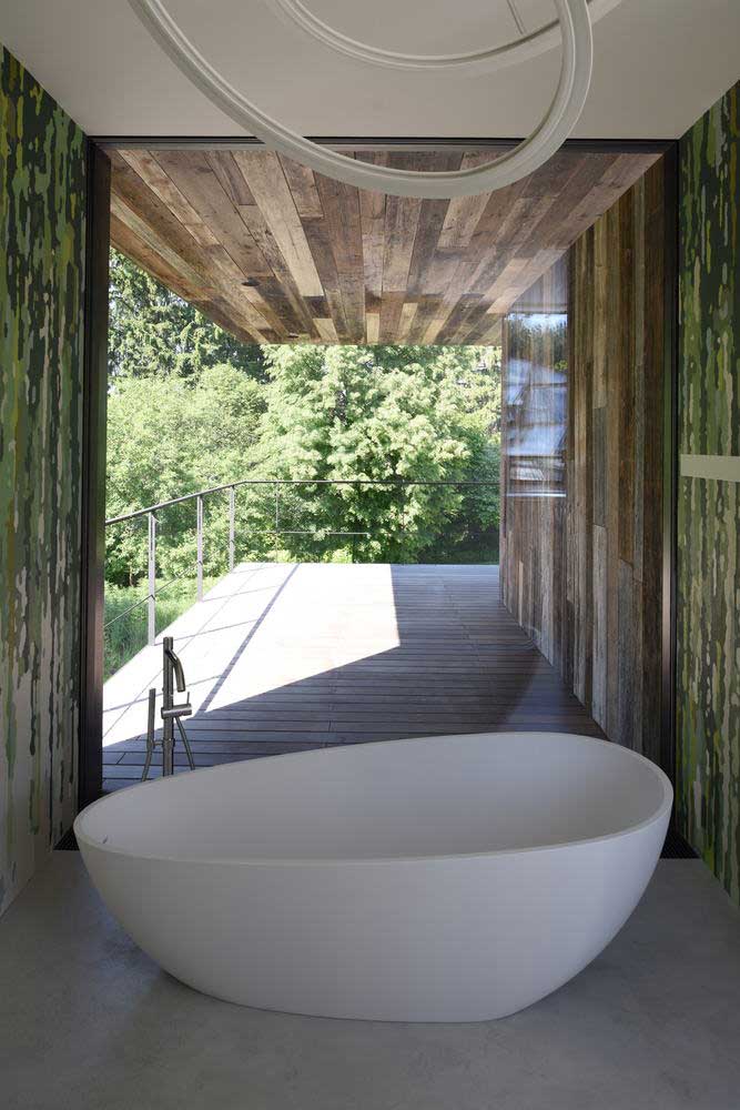diseño de baños de hormigón y madera