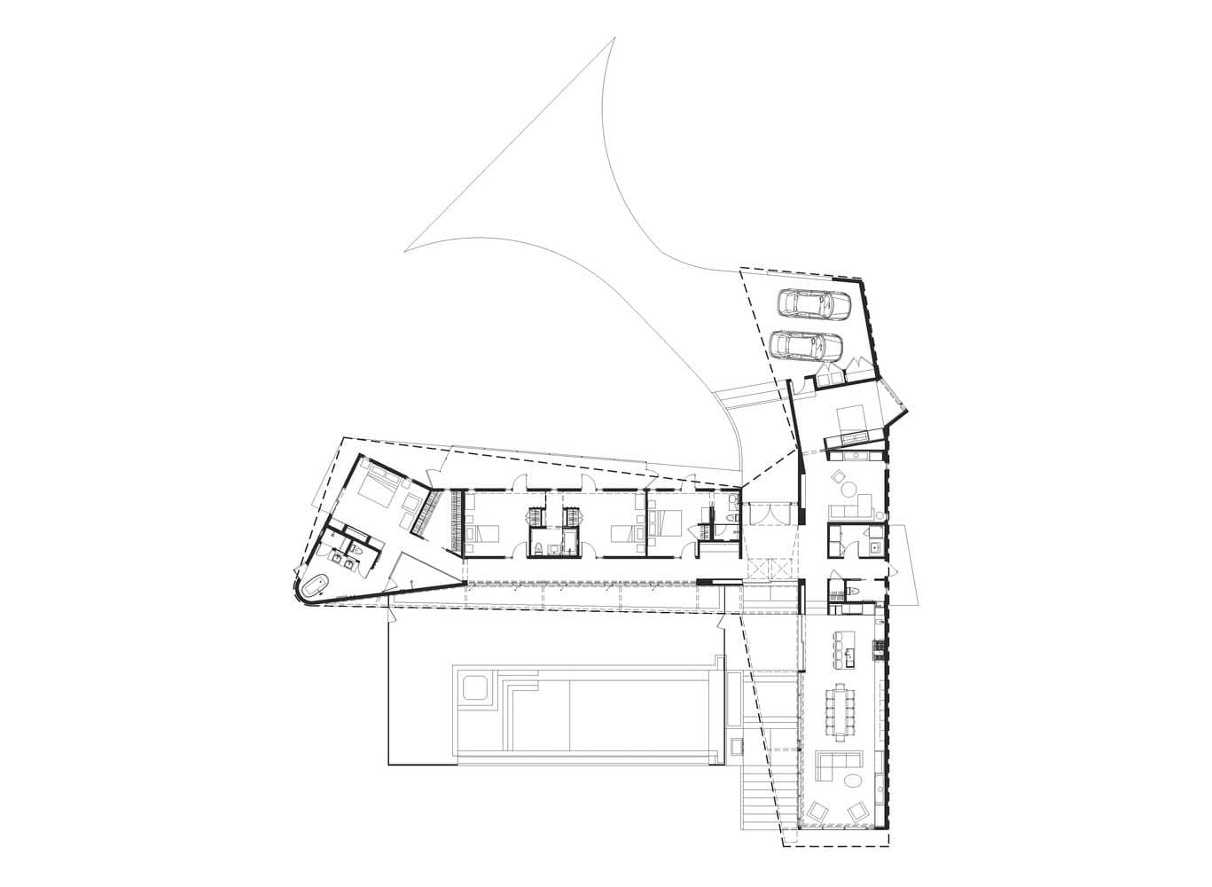 T shaped house