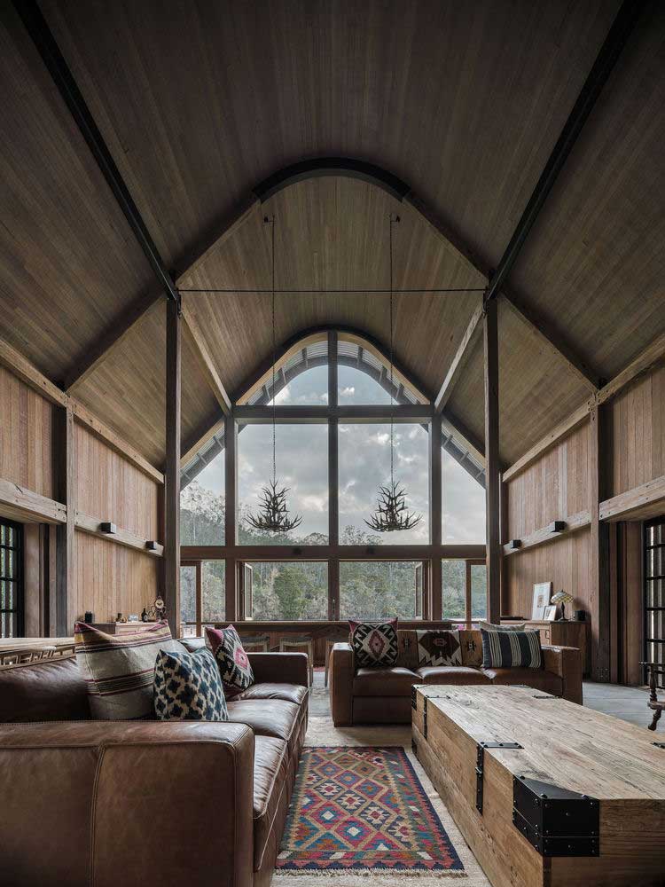 techo de madera con vigas