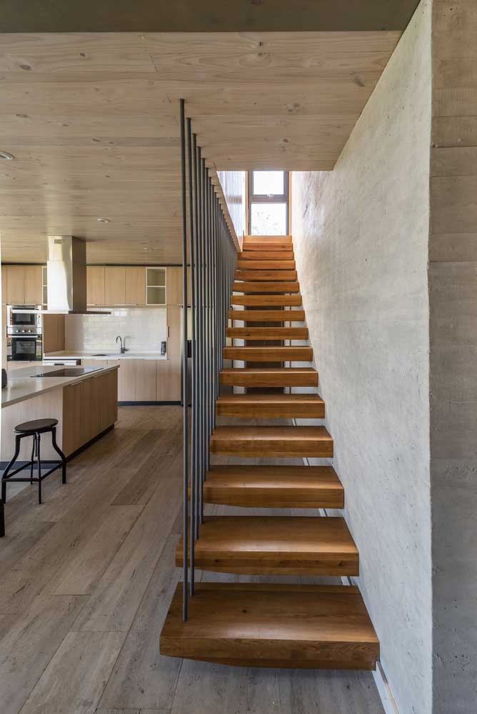 Conception d'escalier en bois simple