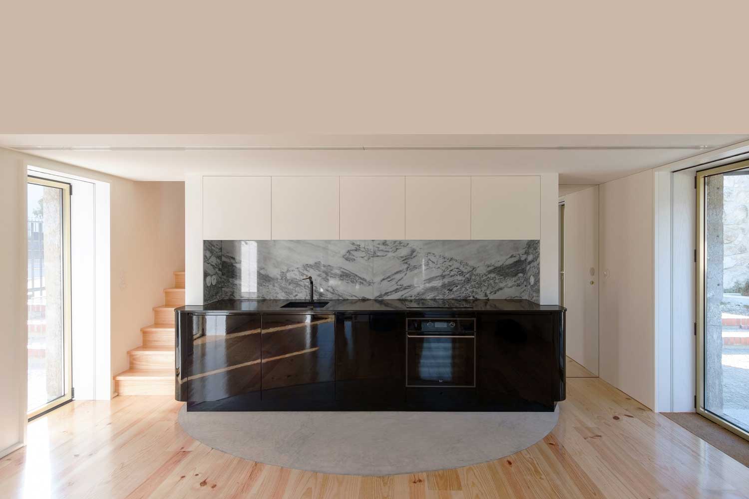 Modern 1 Story Stone House with Attic