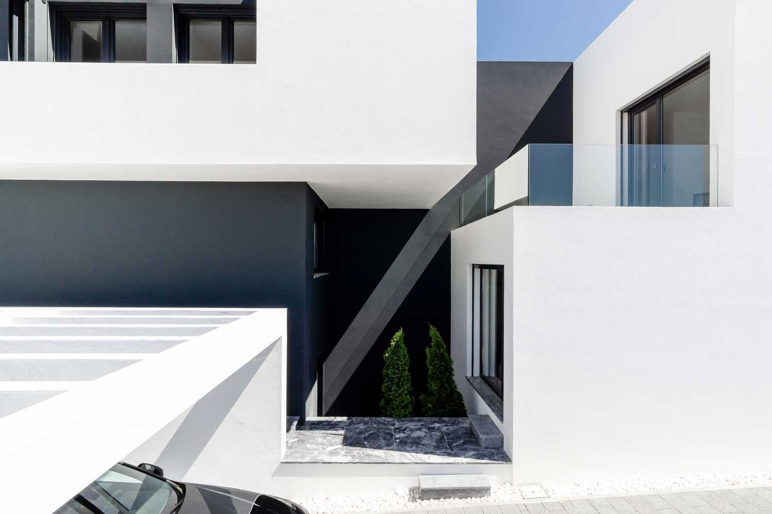 Black And White Interior Exterior Two Story House Design Artfasad Black And White Interior Exterior Two Story House Design Artfasad