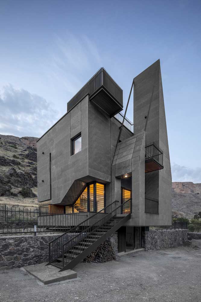 modern grey exterior house