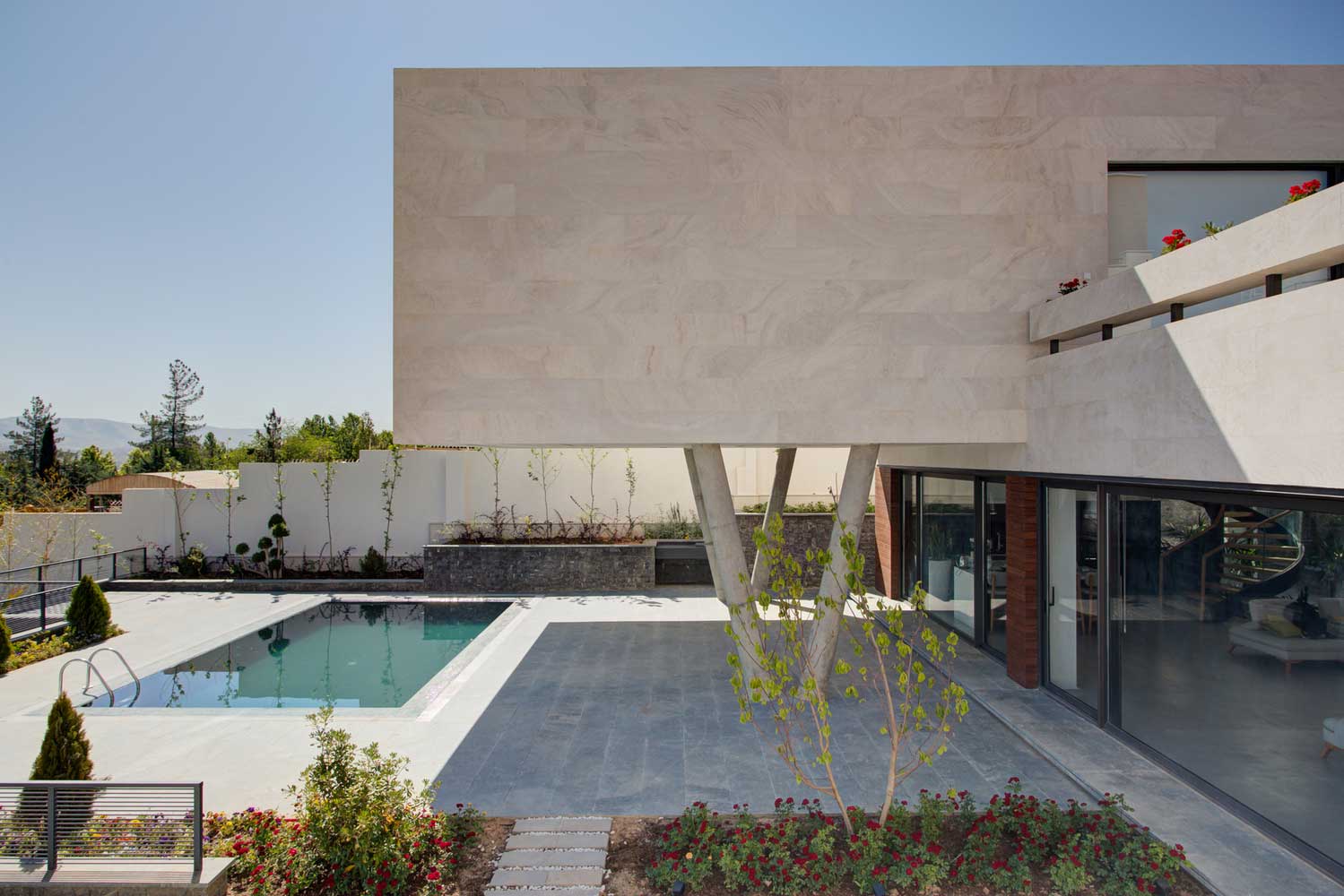 l shaped two story house designs