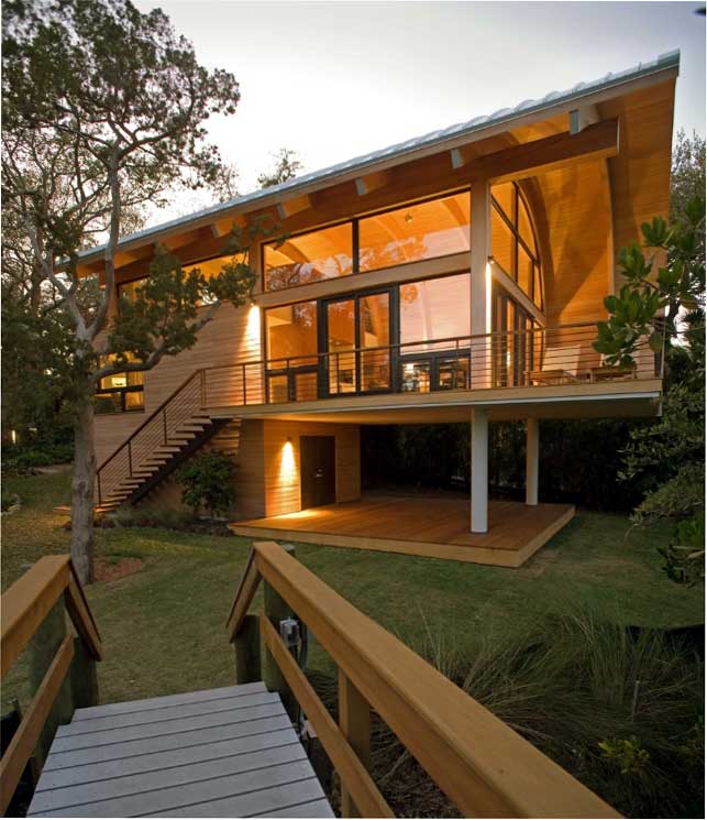 уникальная идея дизайна терассы деревянного дома