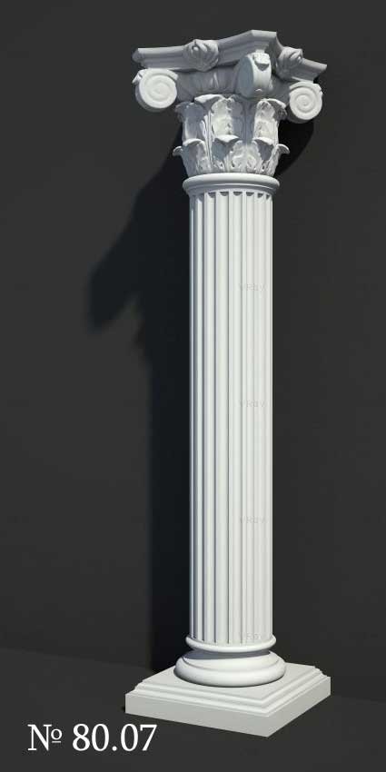 3D Модели колонны коринфского ордера