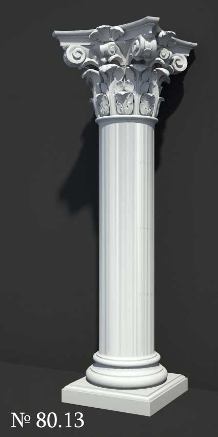 3D Models of Corinthian Column #8013