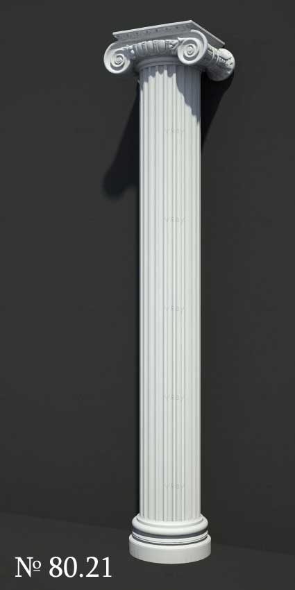 3D Models of the Ionic Order Column #8021