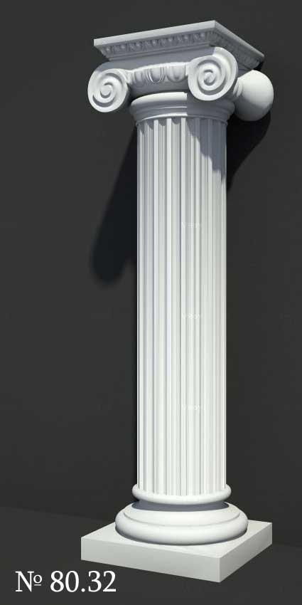 3D Models of the Ionic Order Column #8032