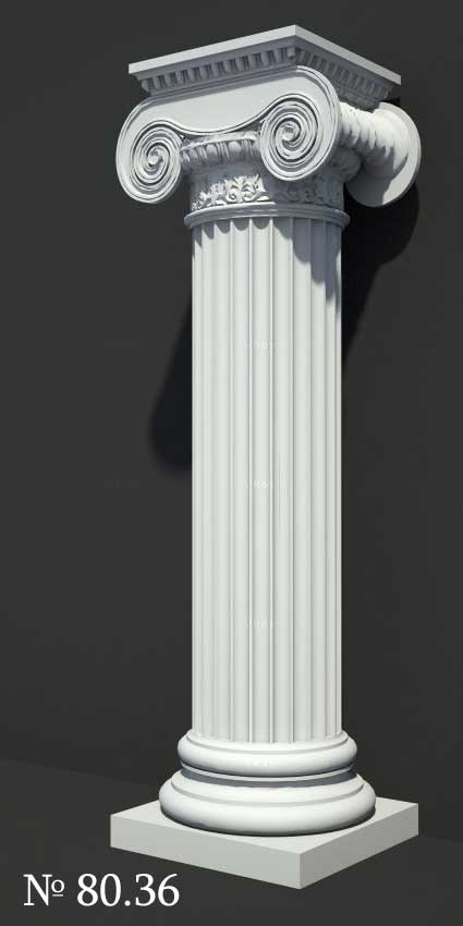 3D Models of the Ionic Order Column #8036