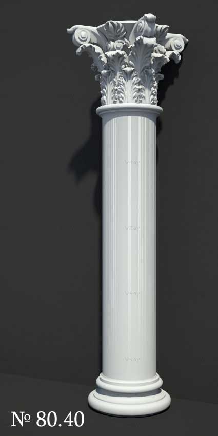 3D Models of Corinthian Column #8040