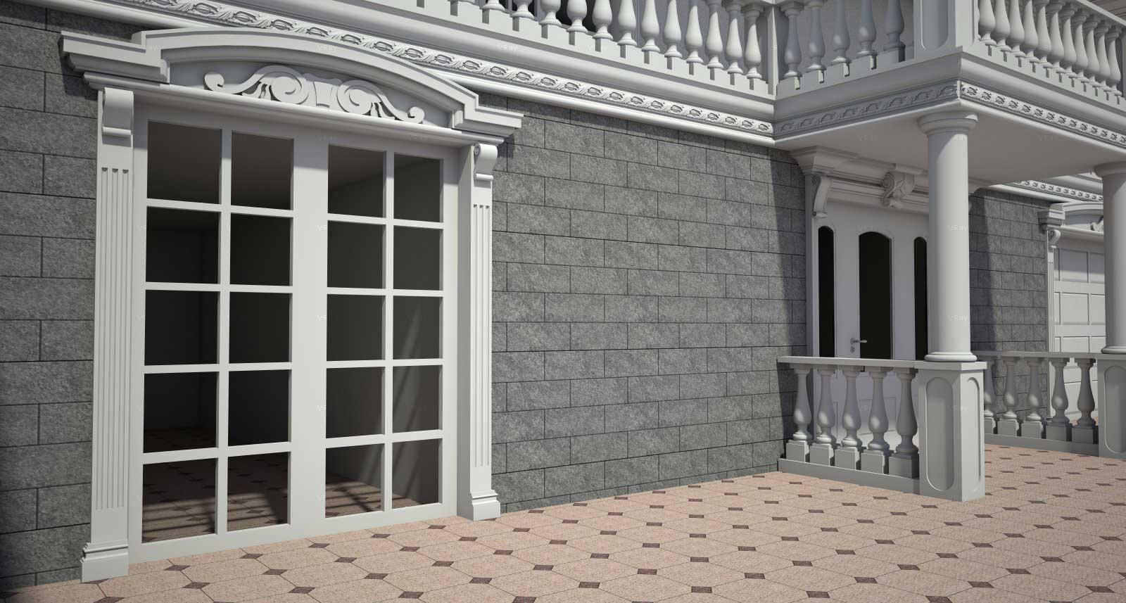 серый цвет фасада дома