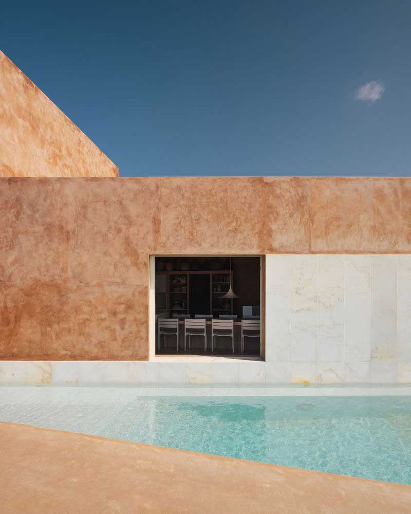 terracotta accent wall