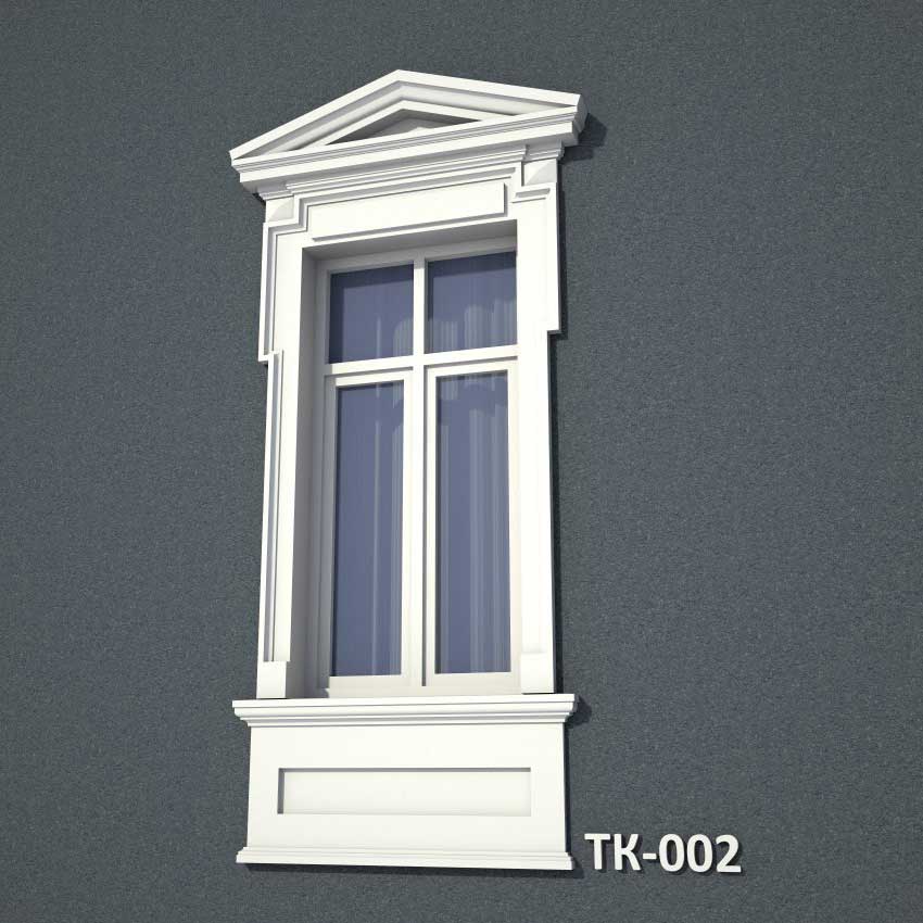 3D model of decorative outdoor window trim