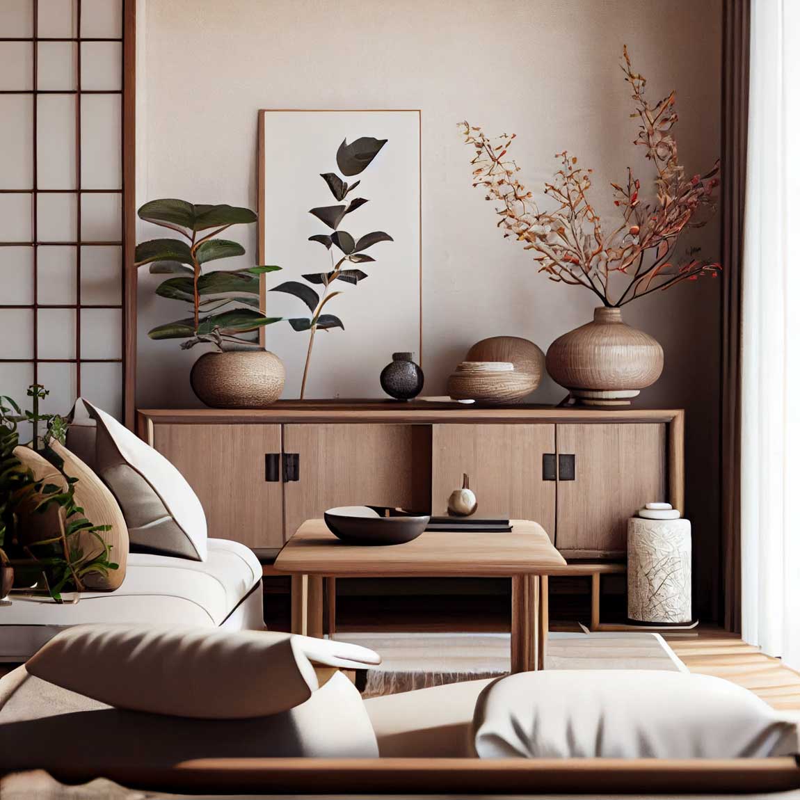 Harmonious Japandi Room