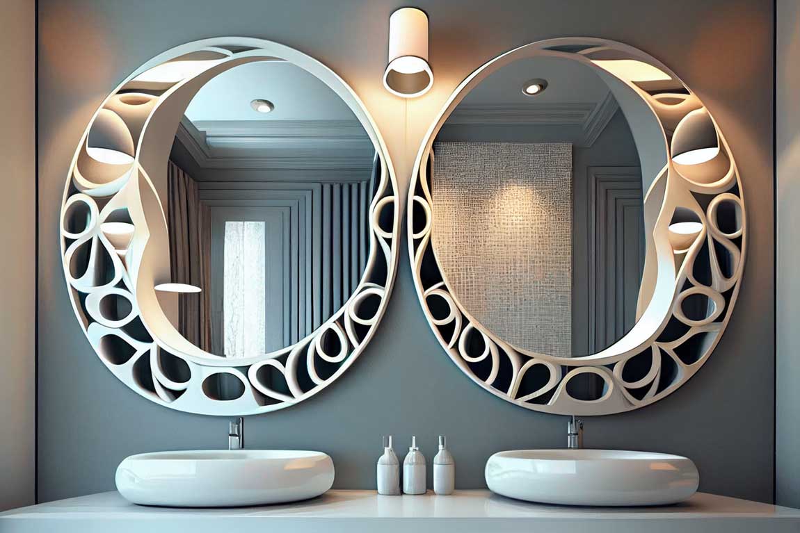contemporary bathroom mirror