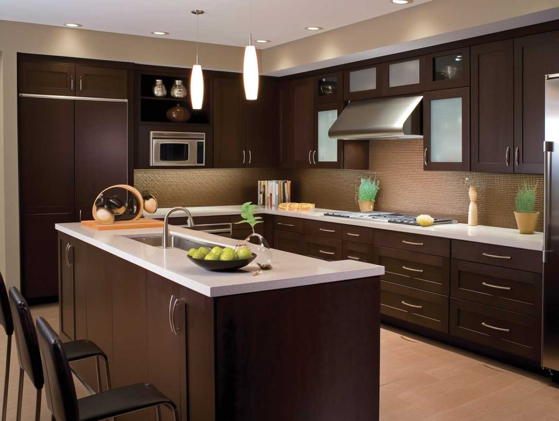 Unleash Your Inner Designer with Modern Brown Kitchen Cabinets • 333 ...