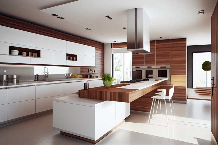 Creating a Warm & Inviting Space: Modern White and Wood Kitchen ...