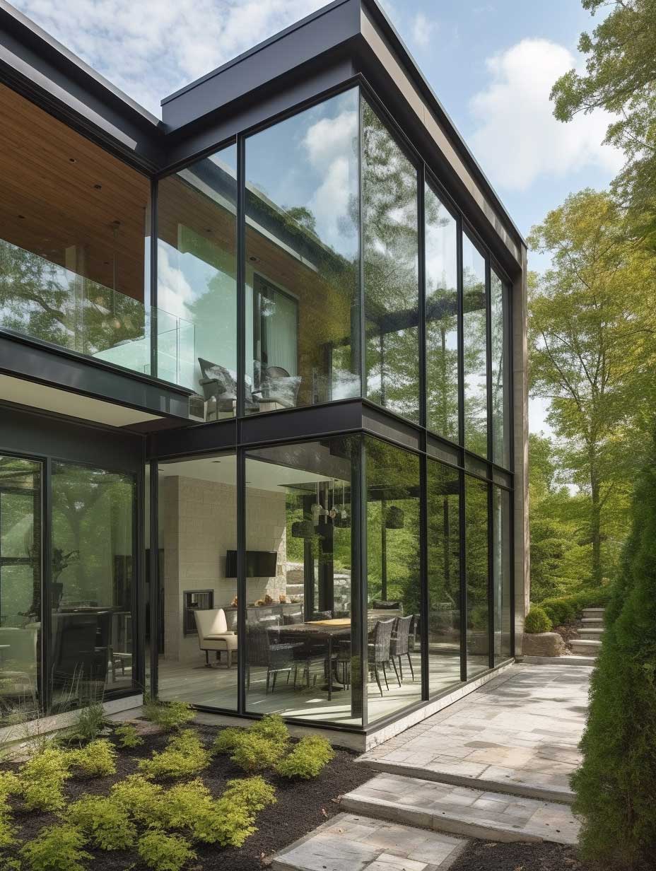 8+ Spectacular Exterior Glass Wall Concepts for Light-Filled Homes ...