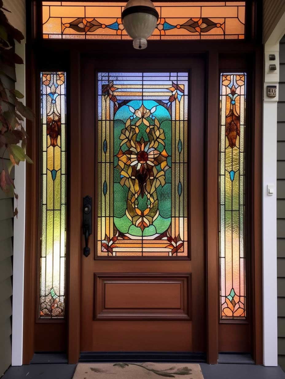15+ Stunning Stained Glass Front Door Designs for a Unique ...