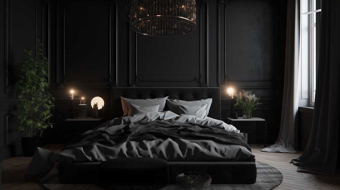 10+ Inspiring Examples of Black Bedroom Interior Design Done Right ...