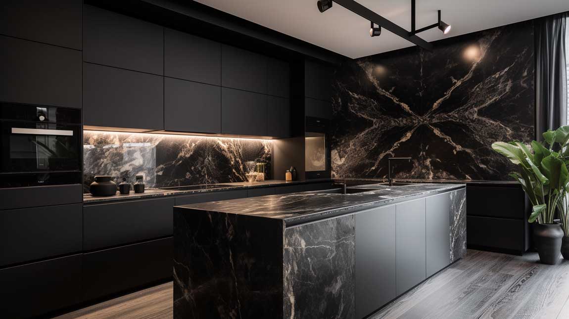 6+ Daring Black Modern Cabinet Ideas for a Sleek and Stylish Kitchen ...