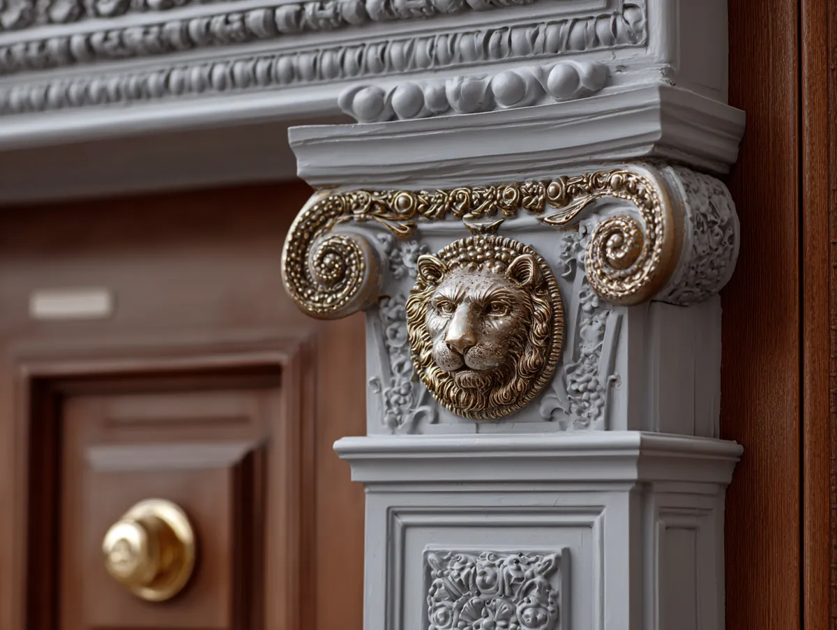 Intricate Beauty of Classical Front Door Decorative Trim - 3