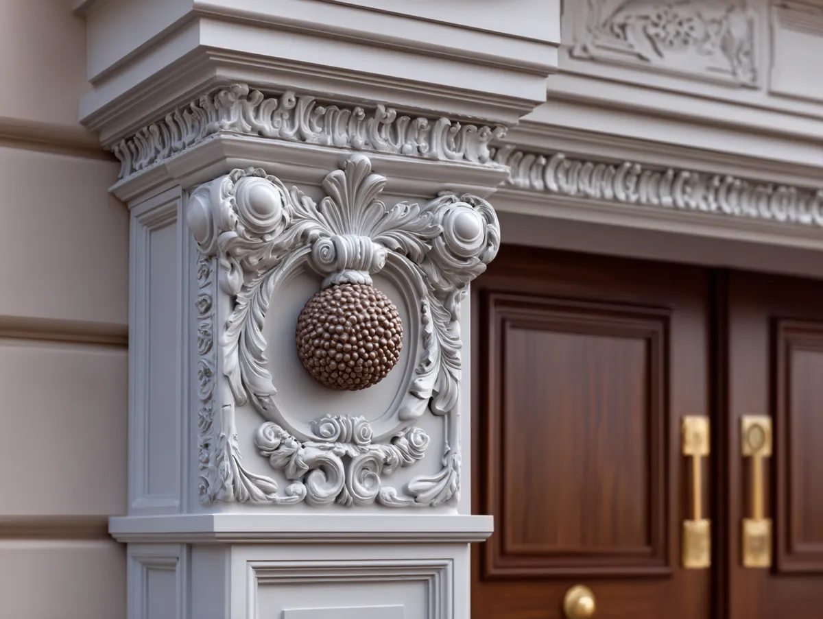 Intricate Beauty of Classical Front Door Decorative Trim - 4