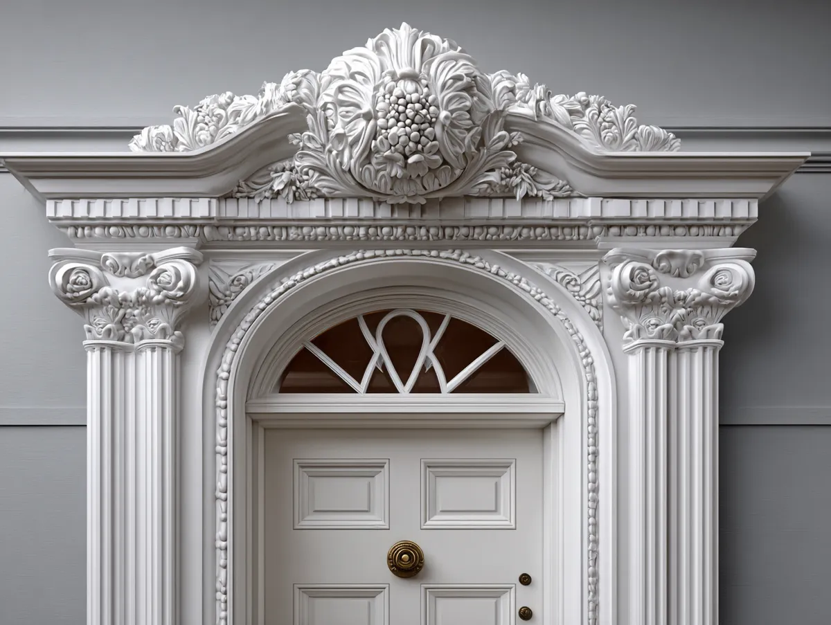 Intricate Beauty of Classical Front Door Decorative Trim - 2