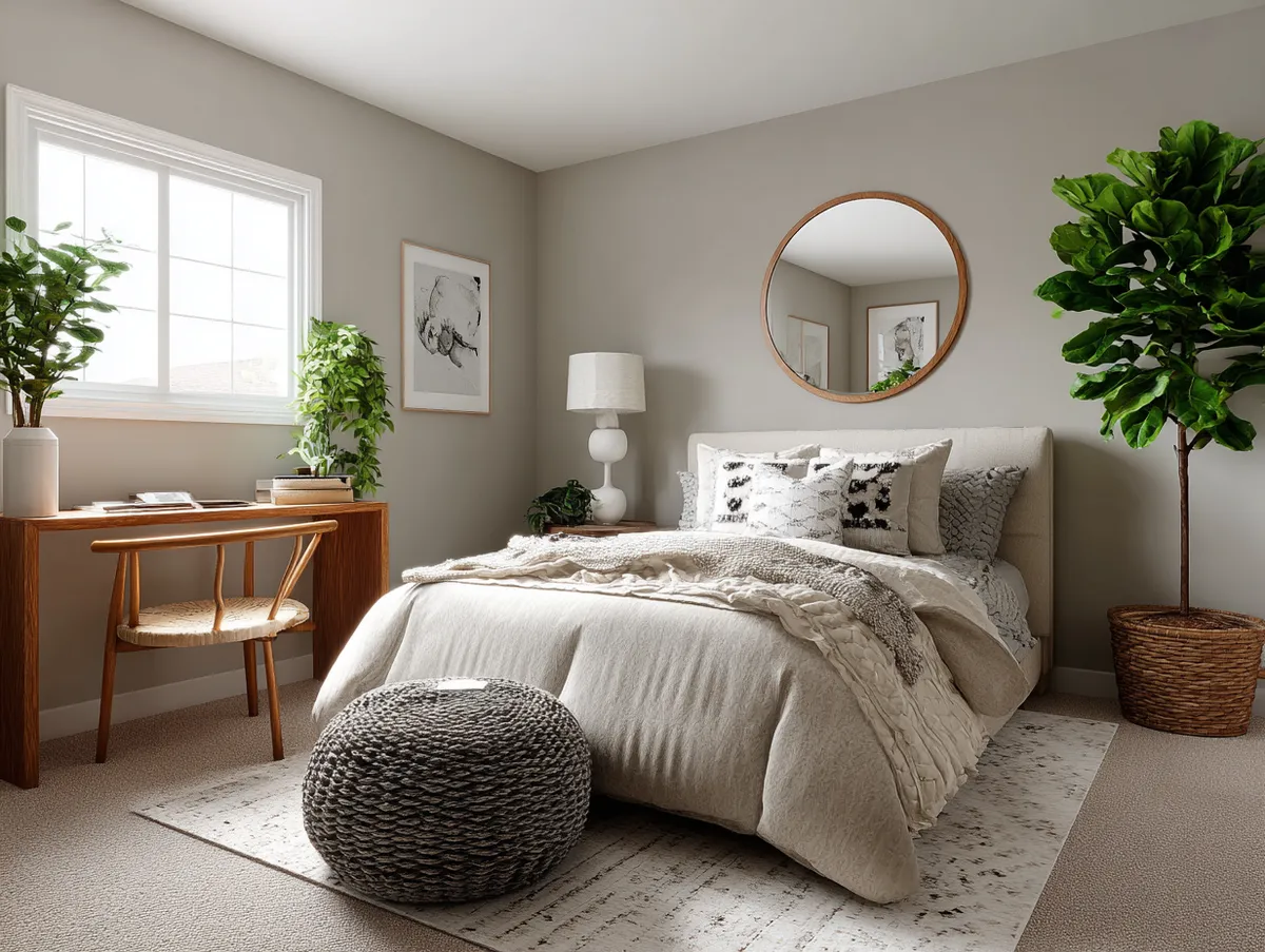 Calming Oasis in Japandi Small Bedroom
