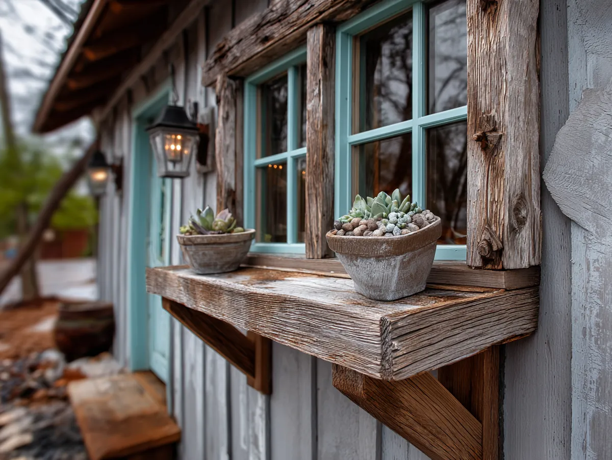 Rustic Elegance with Reclaimed Wood Outdoor Window Trim - 2