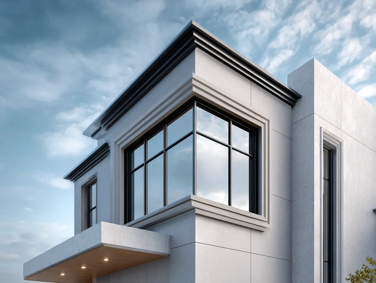 Modern Minimalism through Sleek Black Outdoor Window Trim - 2