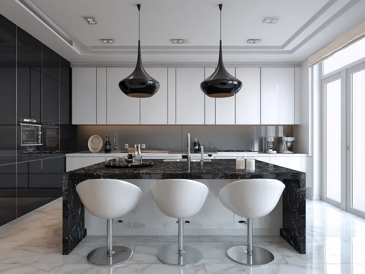 How to Design a Modern Luxury Black Kitchen