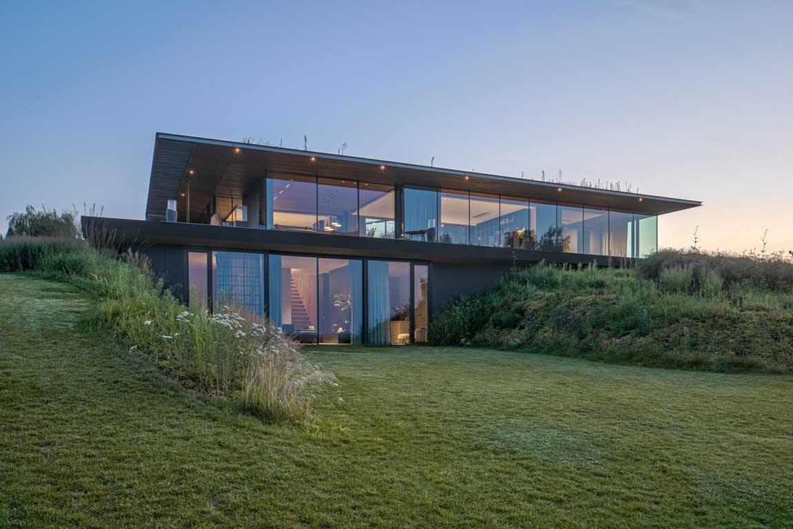 house on hillside design
