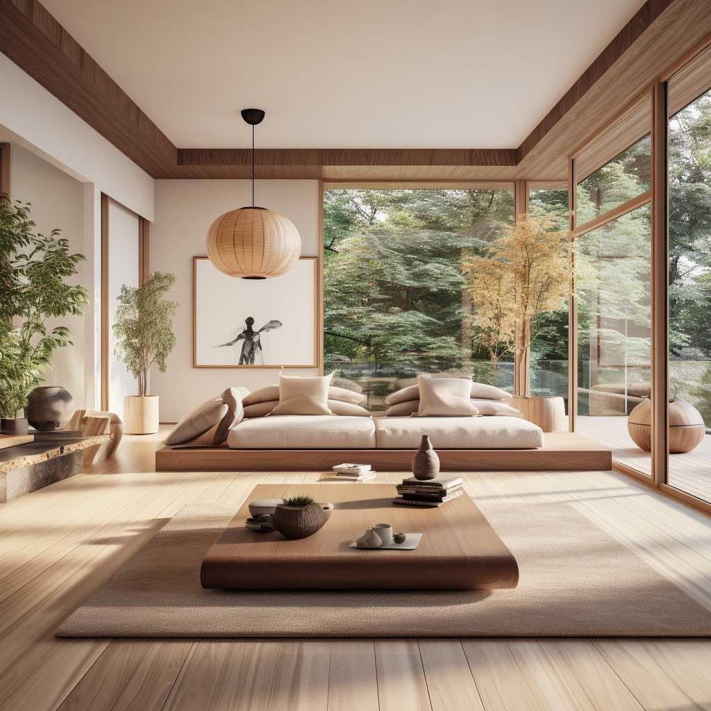 Modern Japanese Style Living Room 2 