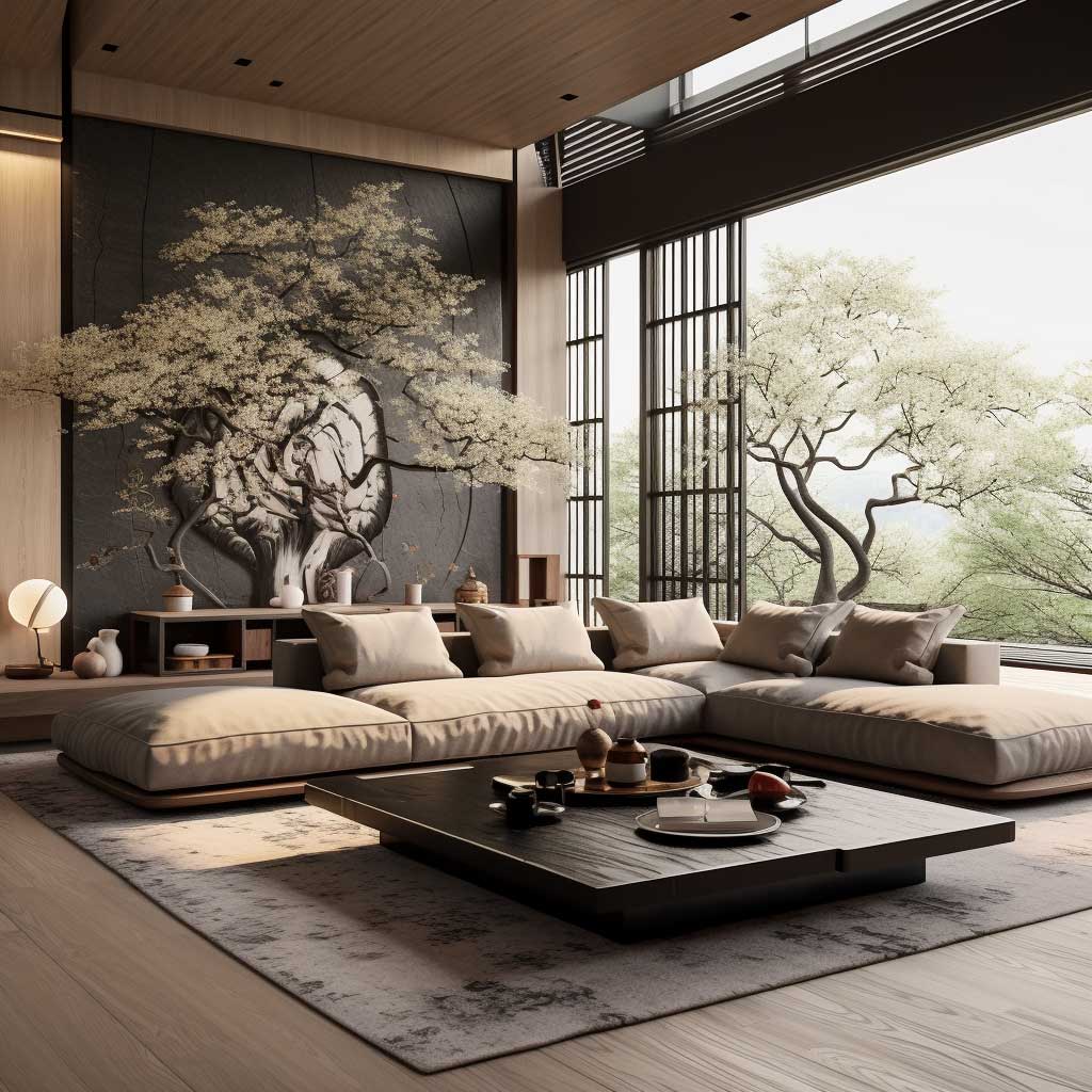 Modern Japanese Style Living Room 6 