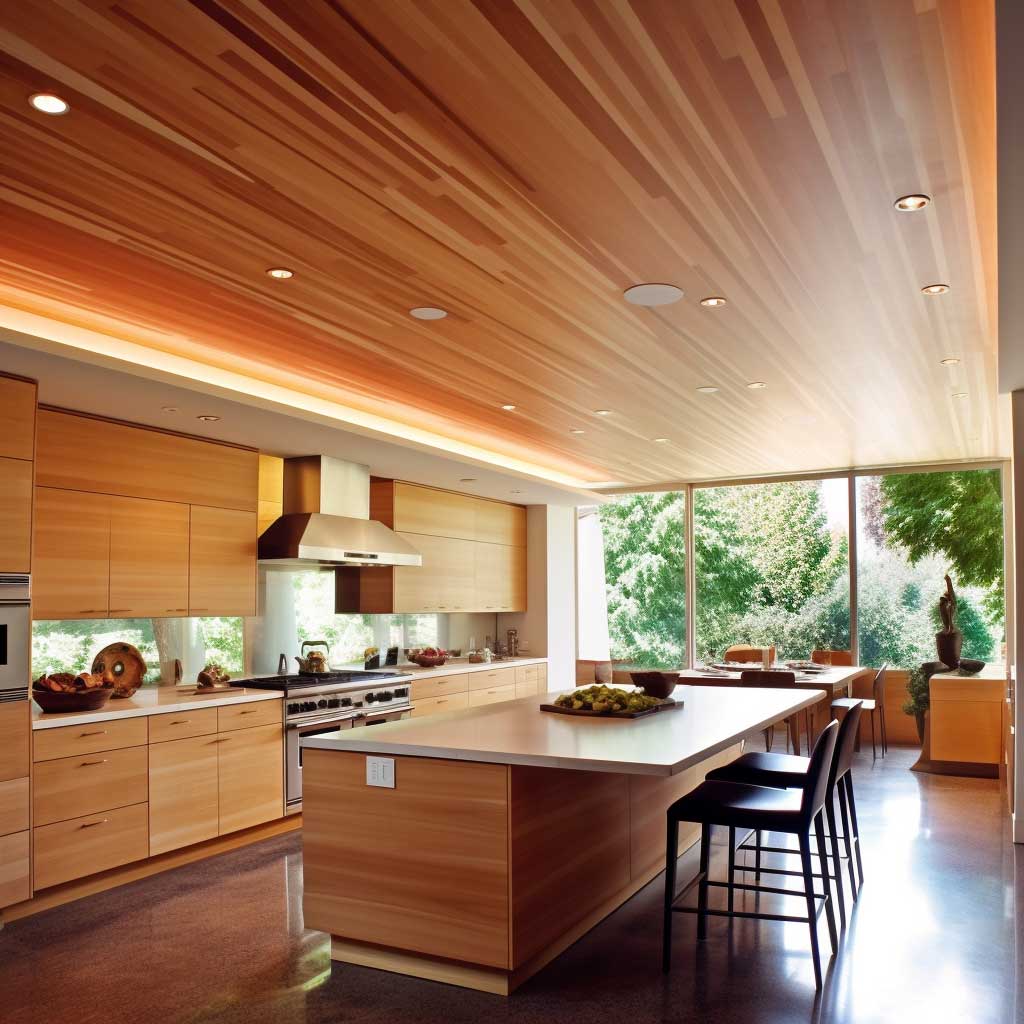 how to achieve a simple modern kitchen ceiling design • 333+